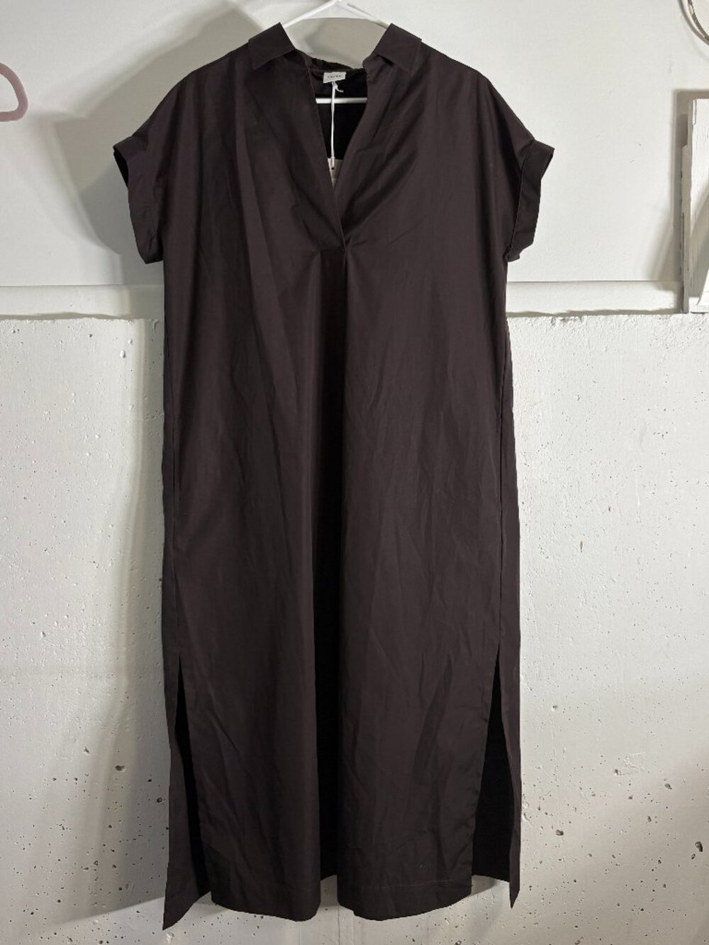 Aspesi Dark Brown 100% Cotton Midi Dress